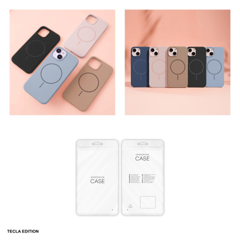 Husa Silicone Thin Mag pentru Apple iPhone 15 Pro, Carcasa magnetica, Albastru [4]