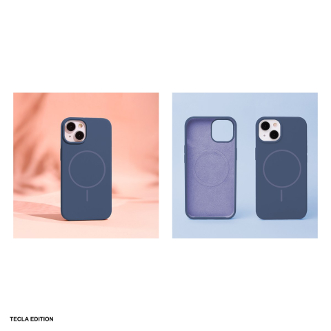 Husa Silicone Thin Mag pentru Apple iPhone 16, Carcasa magnetica, Albastru [4]