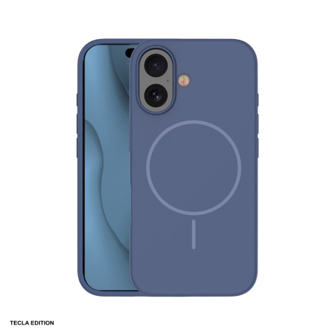 Huse si protectii smartphone - Husa Silicone Thin Mag pentru Apple iPhone 16, Carcasa magnetica, Albastru