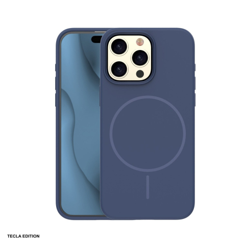 Huse si protectii smartphone - Husa Silicone Thin Mag pentru Apple iPhone 16 Pro Max, Carcasa magnetica, Albastru