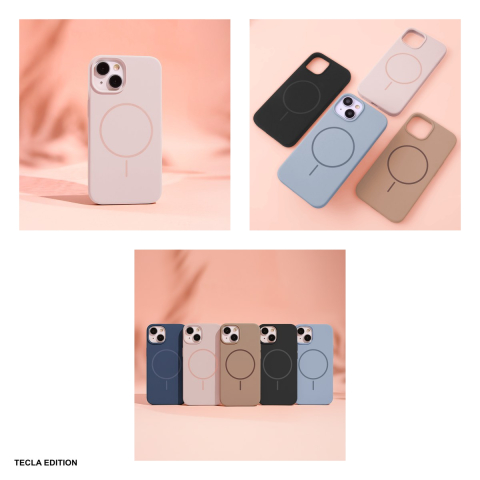 Husa Silicone Thin Mag pentru Apple iPhone 16e, iPhone 17e, Carcasa magnetica, Roz [4]