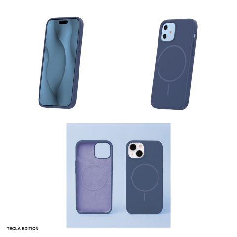 Husa Silicone Thin Mag pentru iPhone 12, Carcasa magnetica, Albastru [3]