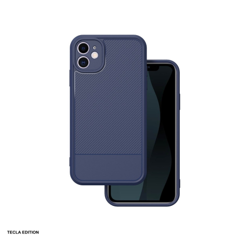Huse si protectii smartphone - Husa Simple Carbon pentru Apple iPhone 11, Carcasa, Albastru