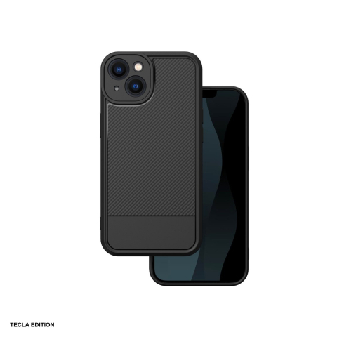 Huse si protectii smartphone - Husa Simple Carbon pentru Apple iPhone 13, Carcasa, Negru