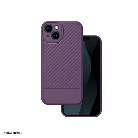 Huse si protectii smartphone - Husa Simple Carbon pentru iPhone 14, Carcasa, Mov
