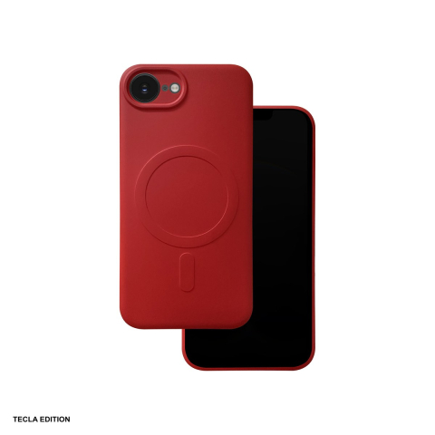 Huse si protectii smartphone - Husa Simple Color Mag pentru iPhone 16e, Carcasa magnetica, Rosu