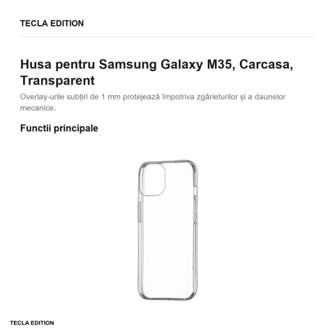 Husa Slim 1 mm pentru Samsung Galaxy M35, Carcasa, Transparent [1]