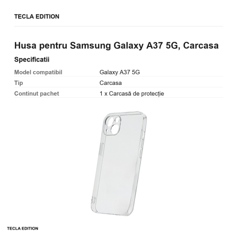 Husa Slim 2 mm Box pentru Samsung Galaxy A37 5G, Carcasa, Transparent [2]