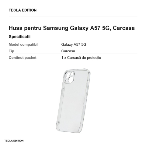 Husa Slim 2 mm Box pentru Samsung Galaxy A57 5G, Carcasa, Transparent [2]