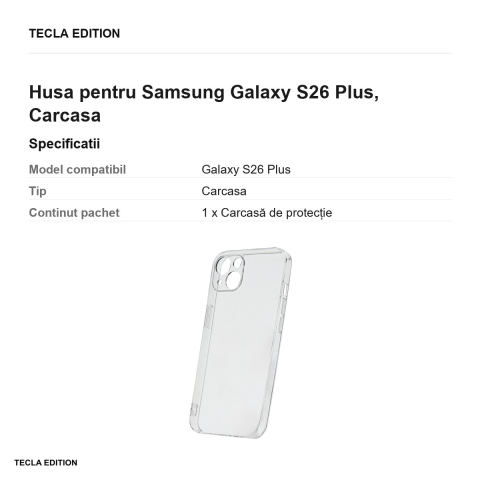 Husa Slim 2 mm Box pentru Samsung Galaxy S26 Plus, Carcasa, Transparent [2]