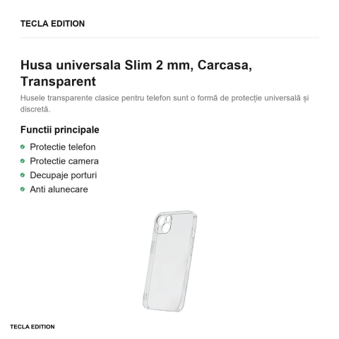 Husa Slim 2 mm pentru Xiaomi 17T, Carcasa, Transparent [1]