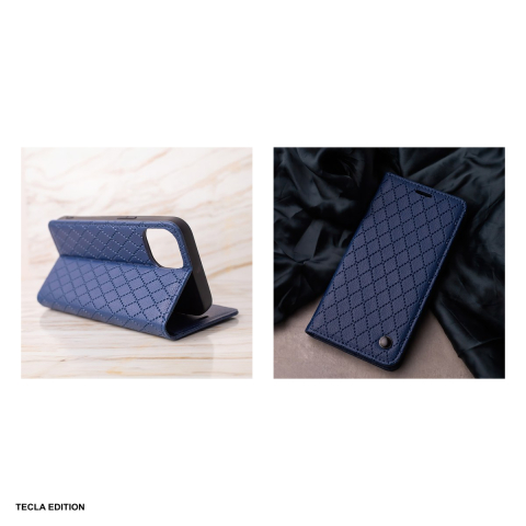 Husa Smart Caro pentru Xiaomi Redmi Note 14 Pro Plus 5G, Redmi Note 14 Pro 5G, tip carte, Albastru [4]