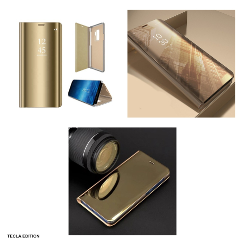 Husa Smart Clear View pentru Samsung Galaxy S23 FE, Carcasa, Auriu [3]