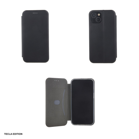 Husa Smart Diva pentru Motorola Moto G05, Moto G15, tip carte cu inchidere magnetica, Negru [3]