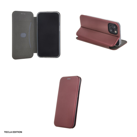 Husa Smart Diva pentru Xiaomi Redmi 15 5G, Redmi 15 4G EU, tip carte cu inchidere magnetica, Visiniu [4]