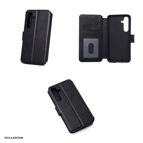 Husa Smart Light pentru Motorola Moto E14, Moto G04, Moto G24, tip carte cu inchidere magnetica, Negru [3]