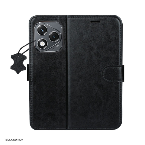 Huse telefoane - Husa Smart Luxe leather pentru Honor 400 Lite, tip carte cu inchidere magnetica, Negru