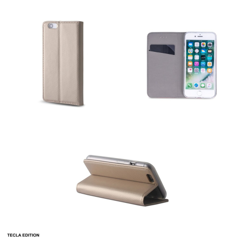 Husa Smart Magnet pentru Honor 200 Smart, tip carte cu inchidere magnetica, Auriu [3]