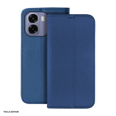 Huse telefoane - Husa Smart Magnet pentru OPPO A6 4G, tip carte, Albastru