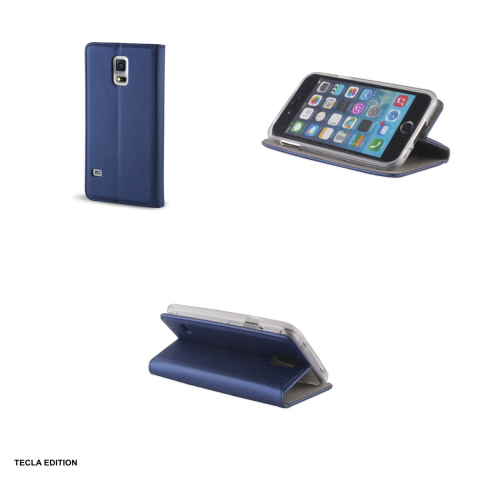 Husa Smart Magnet pentru Realme Note 60, tip carte cu inchidere magnetica, Albastru [3]
