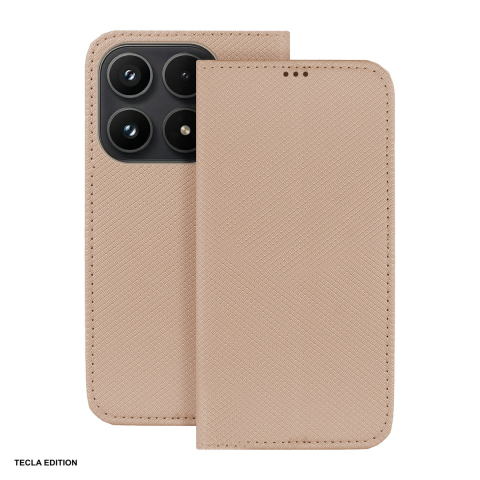 Huse telefoane - Husa Smart Magnet pentru Xiaomi 17, tip carte, Auriu
