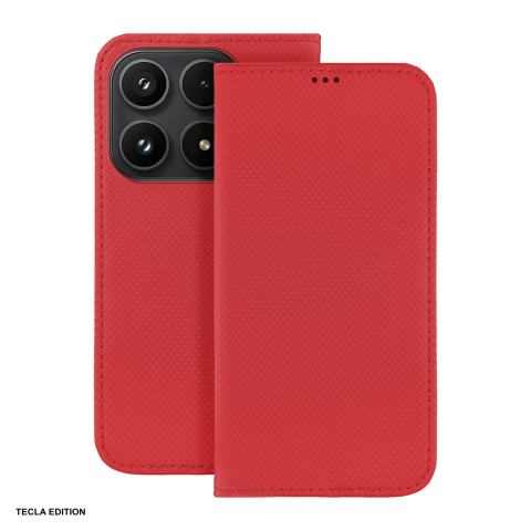 Huse telefoane - Husa Smart Magnet pentru Xiaomi 17, tip carte, Rosu