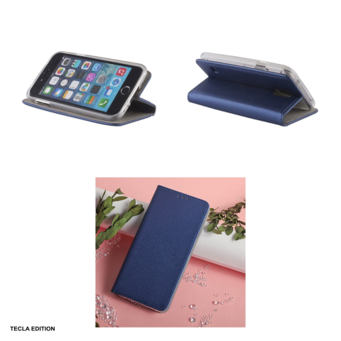 Husa Smart Magnet pentru Xiaomi Redmi Note 10 5G, Poco M3 Pro 5G, tip carte cu inchidere magnetica, Albastru [4]