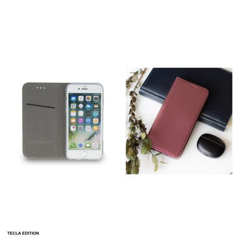 Husa Smart Magnetic pentru Samsung Galaxy A57 5G, tip carte cu inchidere magnetica, Visiniu [4]