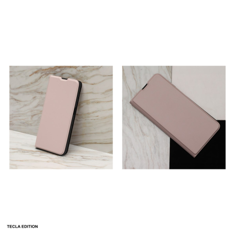 Husa Smart Soft nude pentru iPhone 17 Pro, tip carte cu inchidere magnetica, Bej [4]