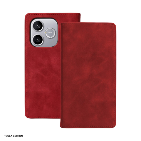 Huse telefoane - Husa Smart Suede pentru Honor 600 Lite, tip carte, Visiniu