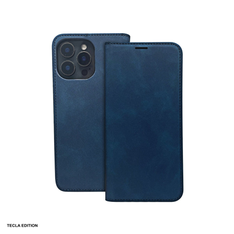 Huse si protectii smartphone - Husa Smart Suede pentru Samsung Galaxy A52 4G, Galaxy A52 5G, Galaxy A52s 5G, tip carte cu inchidere magnetica, Albastru