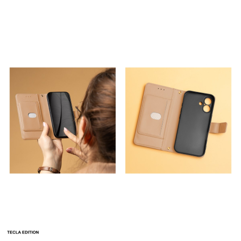 Husa Smart Triangle pentru Samsung Galaxy A27 5G, tip carte cu inchidere magnetica, Maro [4]