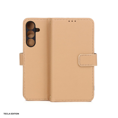 Huse si protectii smartphone - Husa Smart Triangle pentru Samsung Galaxy S25 FE, tip carte, Maro