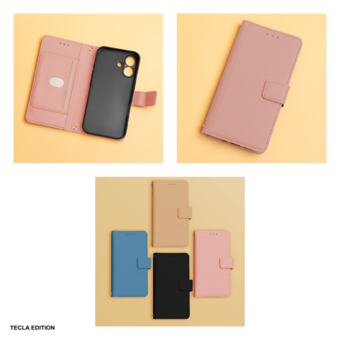 Husa Smart Triangle pentru Samsung Galaxy S25 FE, tip carte, Roz [4]
