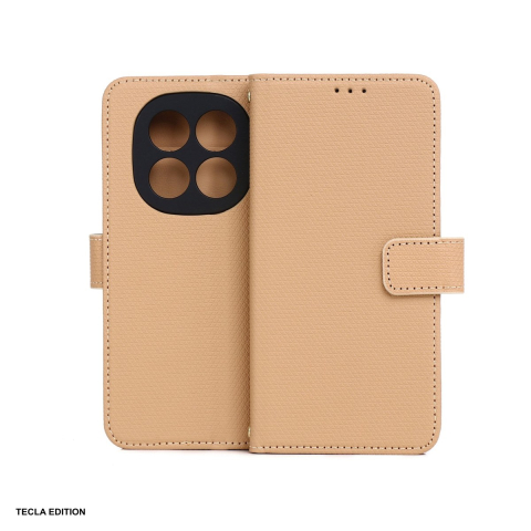 Huse telefoane - Husa Smart Triangle pentru Xiaomi Redmi Note 14 Pro Plus 5G (Global), tip carte, Maro