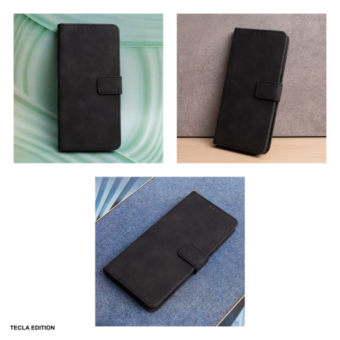 Husa Smart Velvet pentru Xiaomi Redmi Note 10 4G, Redmi Note 10S, tip carte cu inchidere magnetica, Negru [5]