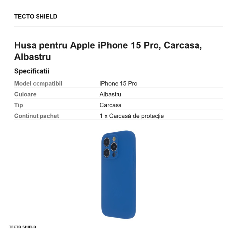 Husa Soft Touch Mag cobalt pentru Apple iPhone 15 Pro, Carcasa, Albastru [2]