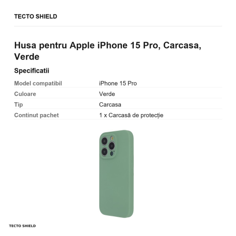 Husa Soft Touch Mag pistachio pentru Apple iPhone 15 Pro, Carcasa, Verde [2]