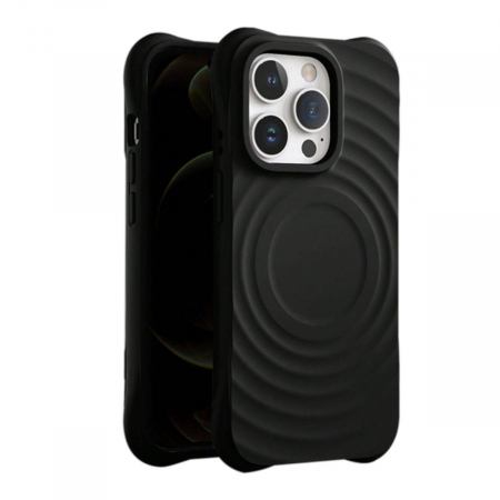 Husa spate Circle Mag pentru protectie iPhone 13 Pro Max, din TPU, compatibilitate cu tehnologia MagSafe, neagra [1]