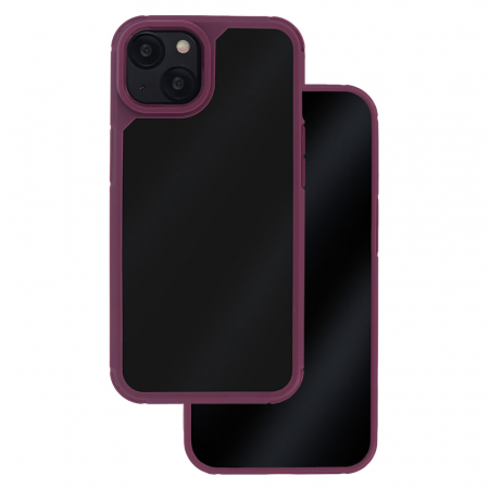 Husa spate Color Shock pentru protectie Samsung Galaxy A14 4G / A14 5G, cu rama visinie [4]