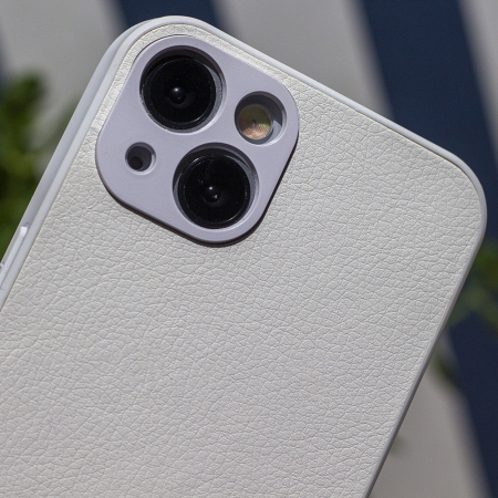 Husa spate White Leather pentru protectie Xiaomi Redmi Note 12 Pro Plus, din TPU, textura tip piele, alba [1]