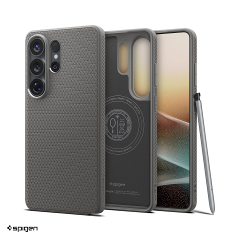 Huse si protectii pentru Samsung Galaxy S26 Ultra - Husa Spigen Liquid Air MAG Marble pentru Samsung Galaxy S26 Ultra, Carcasa, Gri