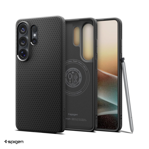 Huse si protectii pentru Samsung Galaxy S26 Ultra - Husa Spigen Liquid Air MAG pentru Samsung Galaxy S26 Ultra, Carcasa, Negru