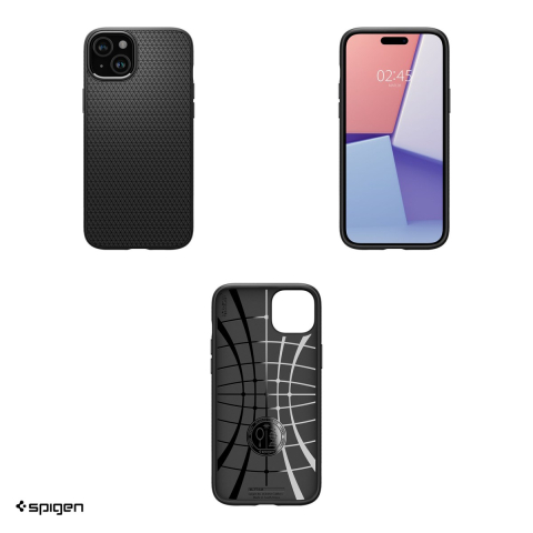 Husa Spigen Liquid Air pentru iPhone 15, Carcasa, Negru [3]