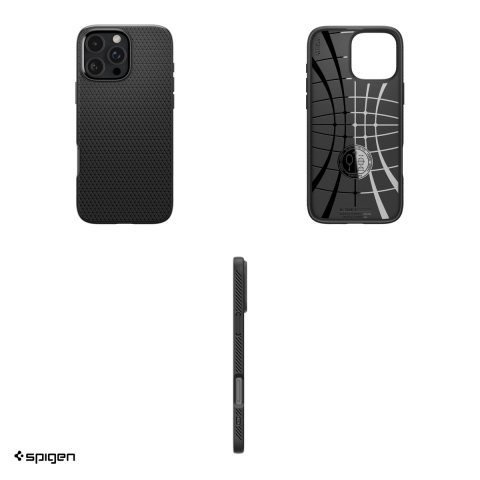 Husa Spigen Liquid Air pentru iPhone 16 Pro, Carcasa, Negru [3]