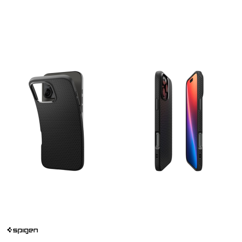 Husa Spigen Liquid Air pentru iPhone 16 Pro, Carcasa, Negru [4]