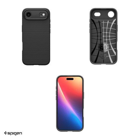 Husa Spigen Liquid Air pentru iPhone 17 Air, Carcasa, Negru [3]