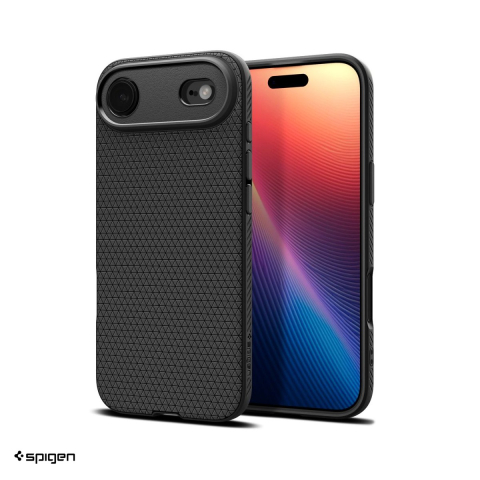 Huse si protectii smartphone - Husa Spigen Liquid Air pentru iPhone 17 Air, Carcasa, Negru
