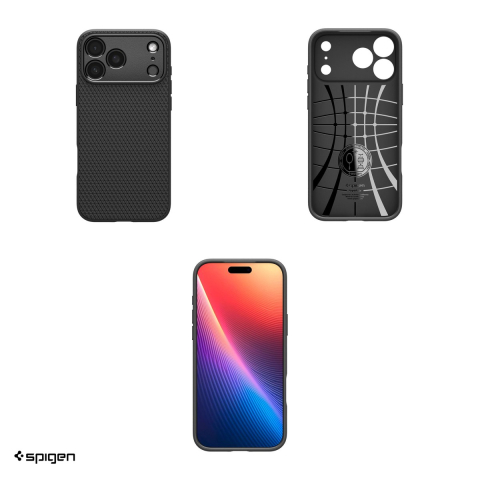 Husa Spigen Liquid Air pentru iPhone 17 Pro Max, Carcasa, Negru [3]