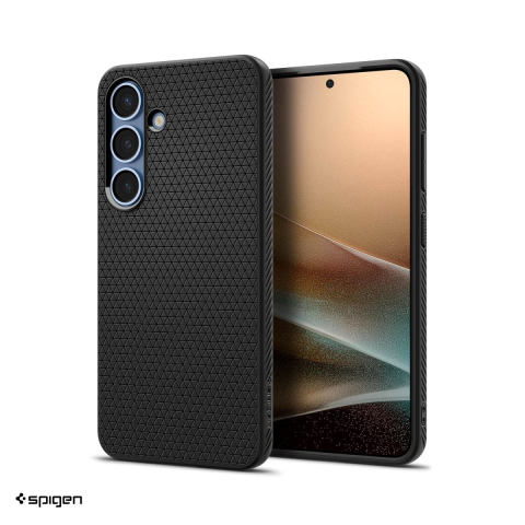 Huse si protectii smartphone - Husa Spigen Liquid Air pentru Samsung Galaxy S25, Carcasa, Negru